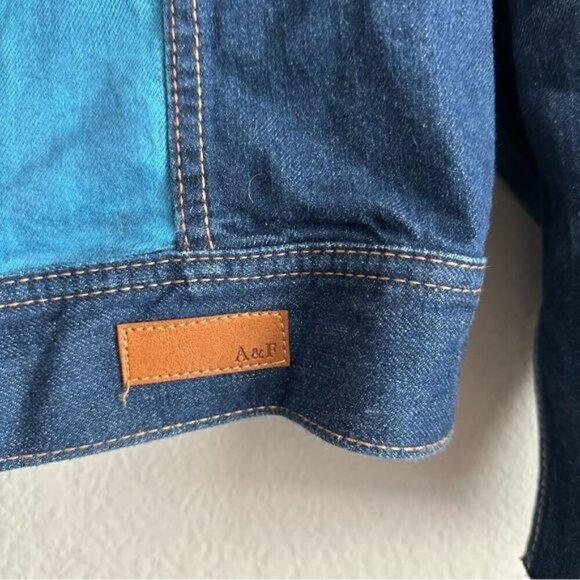 abercrombie and fitch newton # 1 custom Denim trucker jacket Size large - Picture 7 of 10